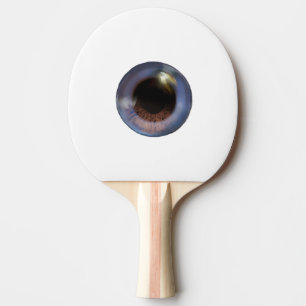 Spooky Weird Realistic Blue Eye Eyeball Halloween Ping Pong Paddle