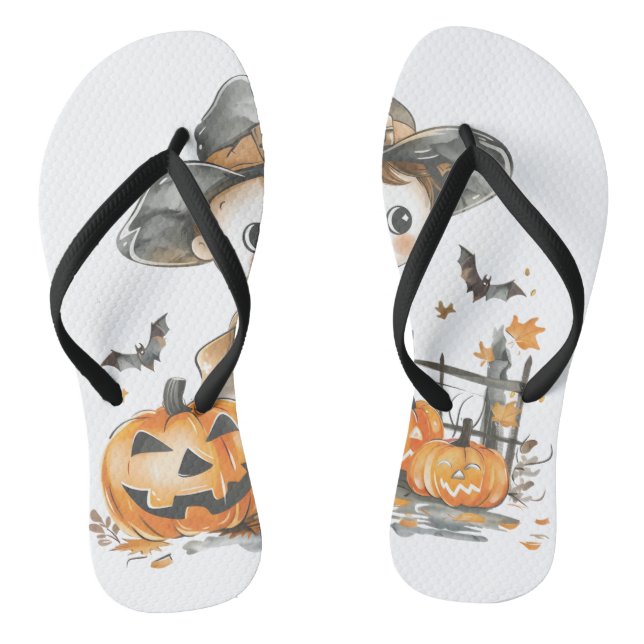 Spooky Western Fun Flip Flops (Footbed)