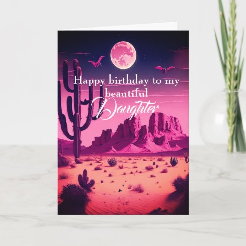 Spooky Western Halloween Birthday Daughter Card