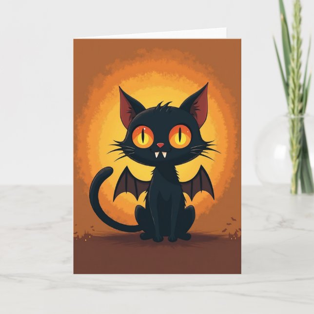 Spooky Winged Creature Card (Front)