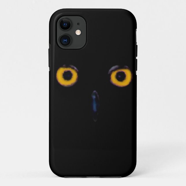 Spooky Wise Old Owl Eyes Face Halloween Case-Mate iPhone Case (Back)