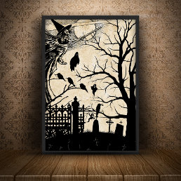 Spooky Witch &amp; Graveyard Silhouettes Tissue Paper