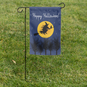 Spooky Witch Halloween Garden Flag