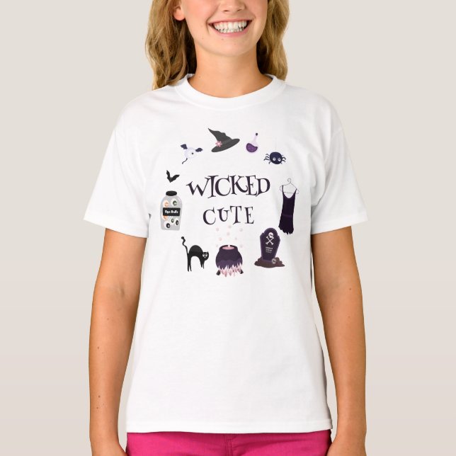 Spooky witch Halloween Kid Birthday Party   T-Shirt (Front)