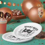 Spooky Witch Halloween Party 30Th Birthday Paper Plates<br><div class="desc">Spooky Witch Halloween Party 30Th Birthday. Your Halloween birthday Party only happens once a year, so let’s celebrate in style. this" Spooky Witch" typography Halloween design is an excellent choice for you, The rich colors of black will bring the right Halloween atmosphere out along with the black background. Spooky Night...</div>