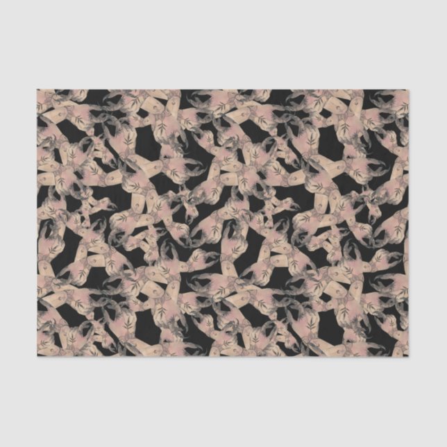 Spooky Witch Hands Pattern Halloween Tissue Paper (Front)