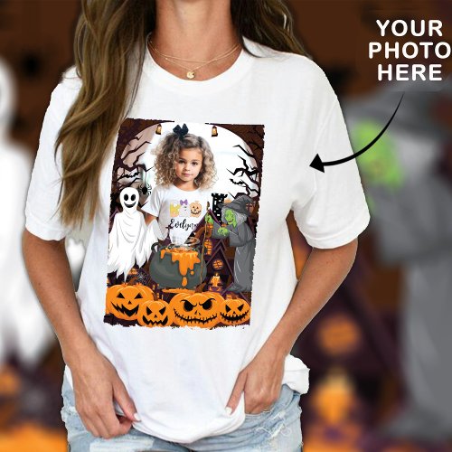 Spooky Witch Horror Pumpkin Halloween Vintage T_Shirt