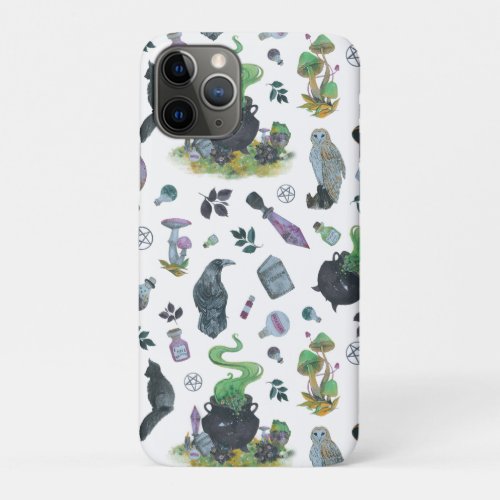 Spooky Witch Pattern iPhone 11 Pro Case