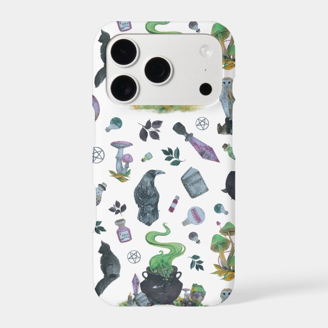 Spooky Witch Pattern Iphone Case (Back)