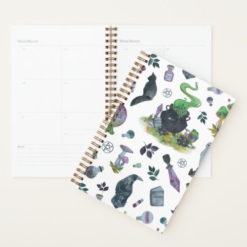 Spooky Witch Pattern Planner