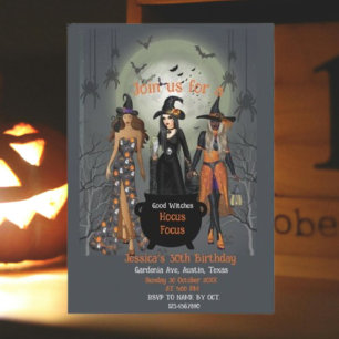 Spooky Witches Halloween Party  Invitation