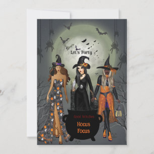 Spooky Witches Halloween Party Invitation