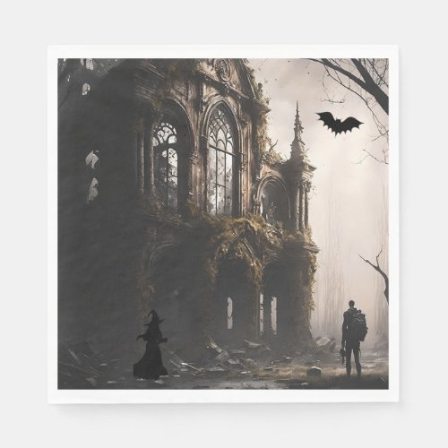 Spooky Witching Hour Halloween Party Napkins
