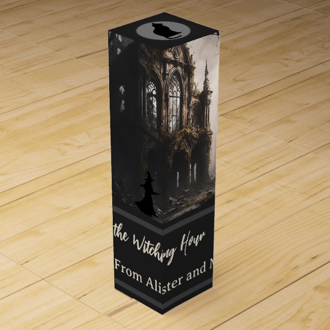 Spooky Witching Hour Halloween Wine Box (Front)