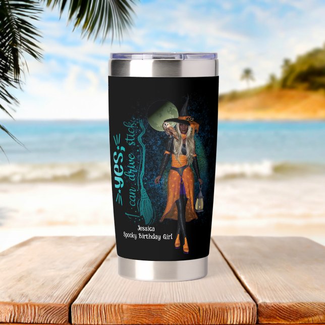 Spooky Witchy 30Th Birthday Halloween Insulated Tumbler (Beach (Rotated))