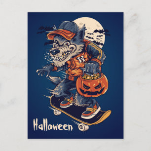 Spooky Wolf Postcard