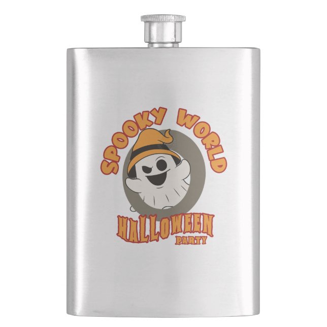 Spooky World Halloween Party | Classic  Flask (Front)