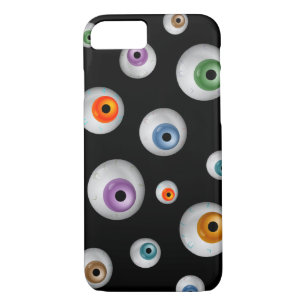 Spooky Zombie Bloodshot Eyeballs Black iPhone 8/7 Case