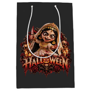 Spooky Zombie Bride Halloween Horror Art Print Medium Gift Bag