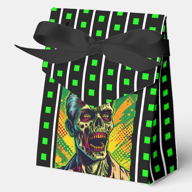 Spooky Zombie Halloween Party Favor Boxes (Front)