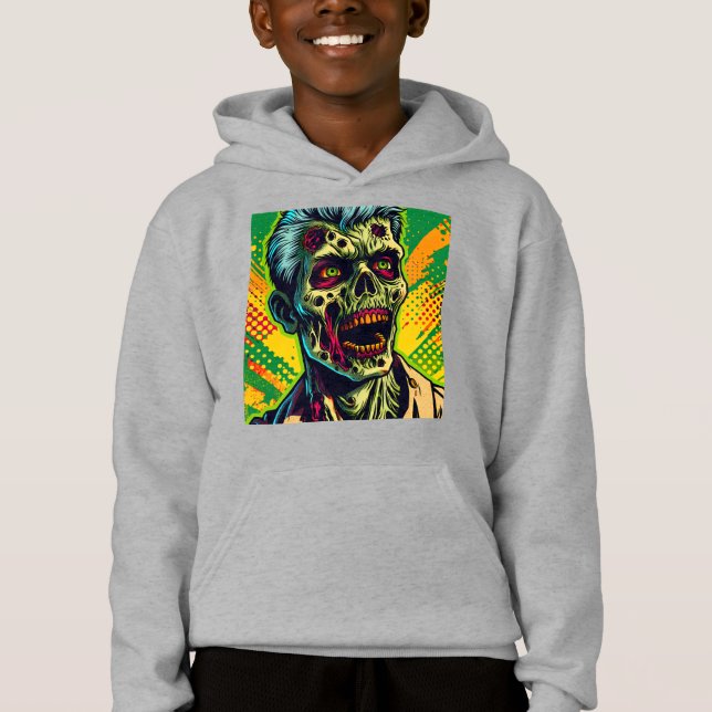 Spooky Zombie Halloween Party Hoodie (Front)