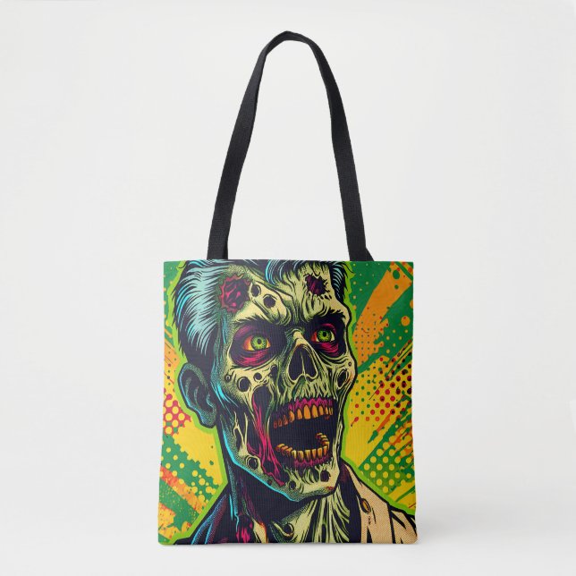 Spooky Zombie Halloween Party Tote Bag (Front)