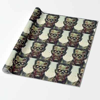 Spooky Zombie Halloween Wrapping Paper