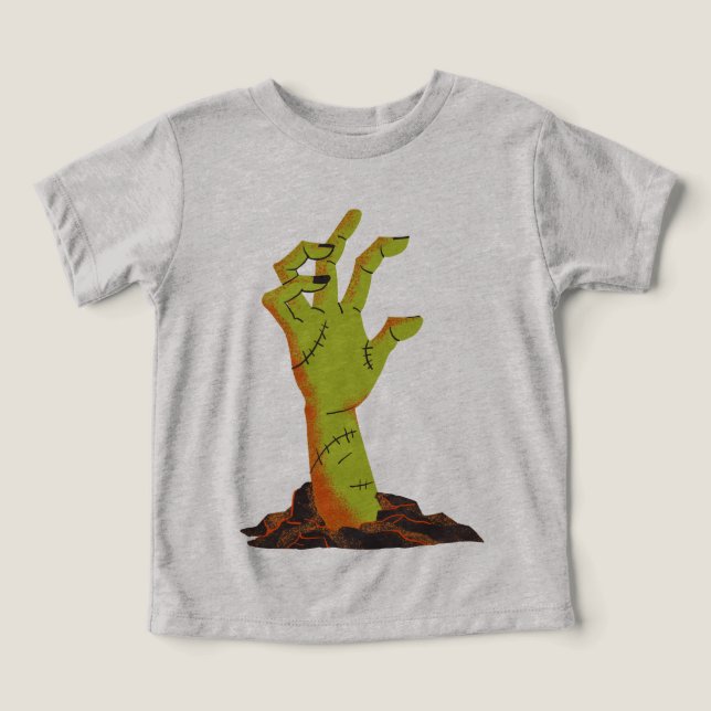 Spooky Zombie Hand Toddler T-shirt (Design Front)