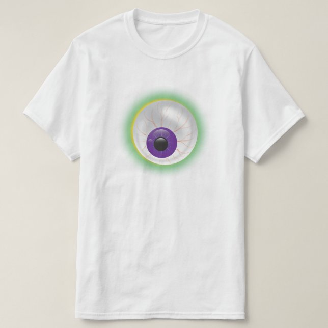 Spooky Zombie Monster Eyeball Halloween eye T-Shirt (Design Front)