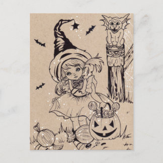 Spookylicious Candy Halloween Postcard