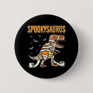 Spookysaurus Halloween Spooky T Rex Dinosaur Button
