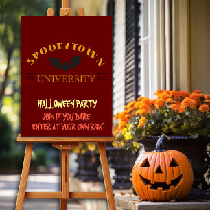 Spookytown University Halloween Welcome Sign