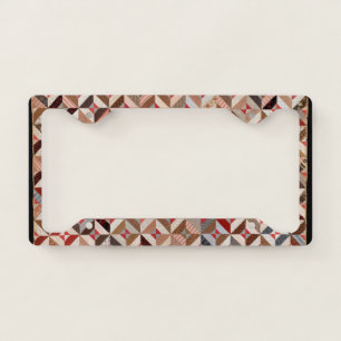 Spool quilt license plate frame