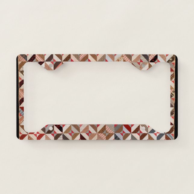 Spool quilt license plate frame (Front)