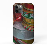 Spools of Christmas Ribbon Holiday Red and Gold iPhone 11 Pro Case