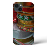 Spools of Christmas Ribbon Holiday Red and Gold iPhone 13 Case