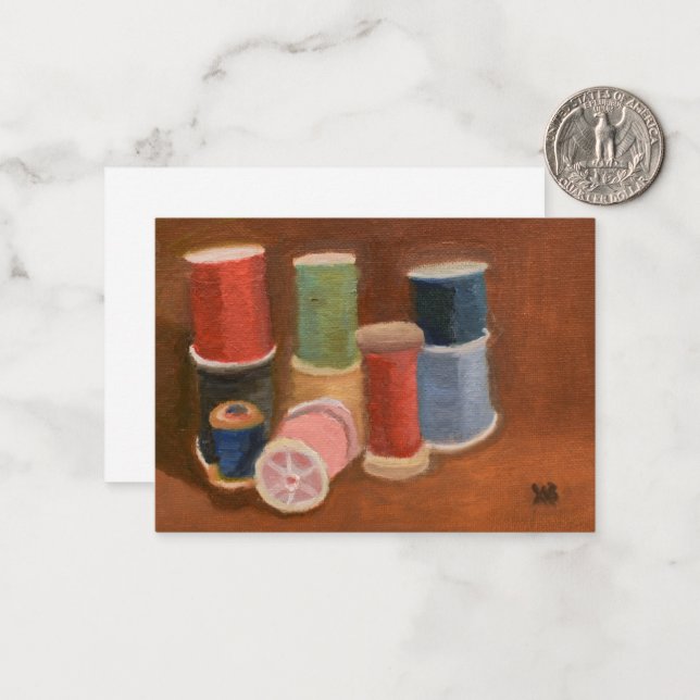 Spools of Thread Note Card (Front/Back In Situ)