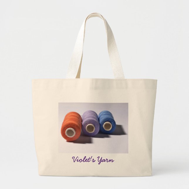 Spools of Thread Personalized Jumbo Tote Bag (Front)