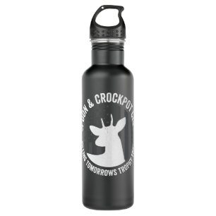 Spoon And Crockpot Club Funny Deer Hunter Hunting Stainless Steel Water Bottle