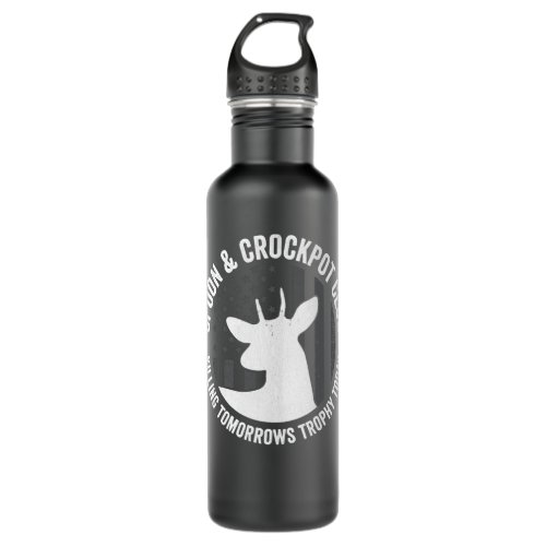 Spoon And Crockpot Club Funny Deer Hunter Hunting  Stainless Steel Water Bottle