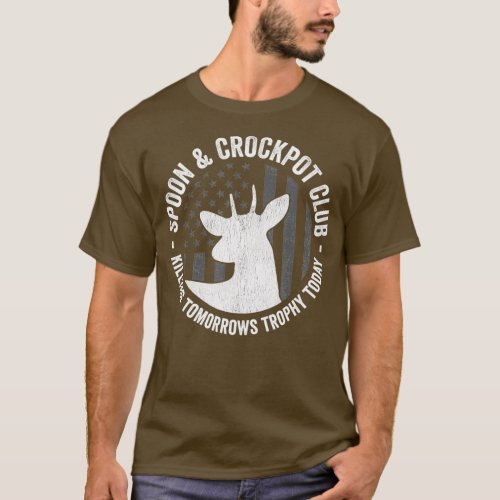 Spoon And Crockpot Club Funny Deer Hunter Joke T_Shirt