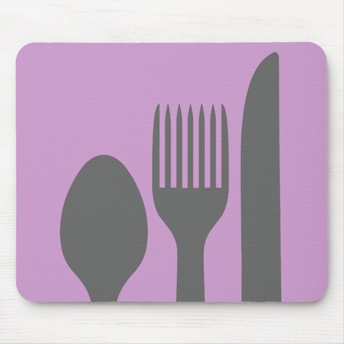 Spoon, Knife & Fork Graphic Mouse Pads