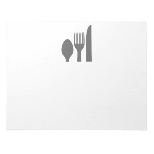 Spoon Knife Fork Graphic Notepad