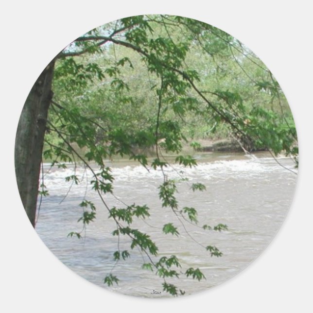 Spoon River Dam Classic Round Sticker (Front)