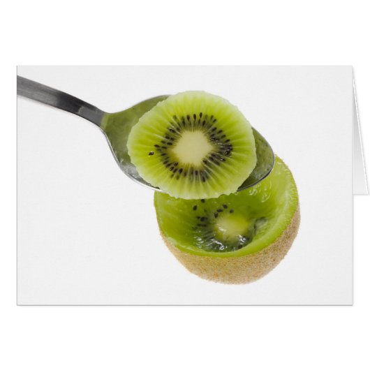 Spoon scooping kiwifruit cards (Front Horizontal)