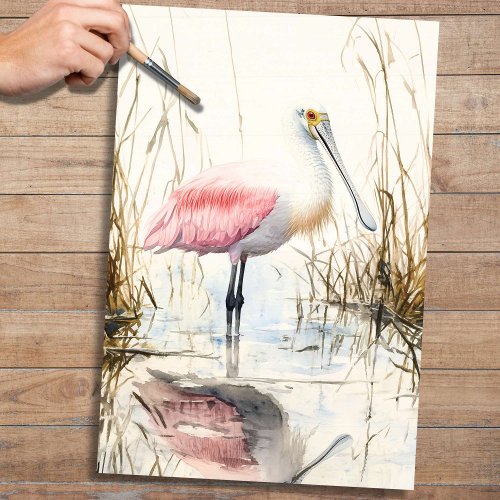 Spoonbill 1 Decoupage Paper