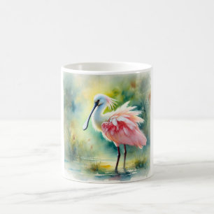 Spoonbill in Light 190924AREF104 - Watercolor Coffee Mug