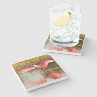 spoonbill stone coaster