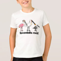 Spoonbills Rock! Kids' American Apparel Fine Jersey T-Shirt