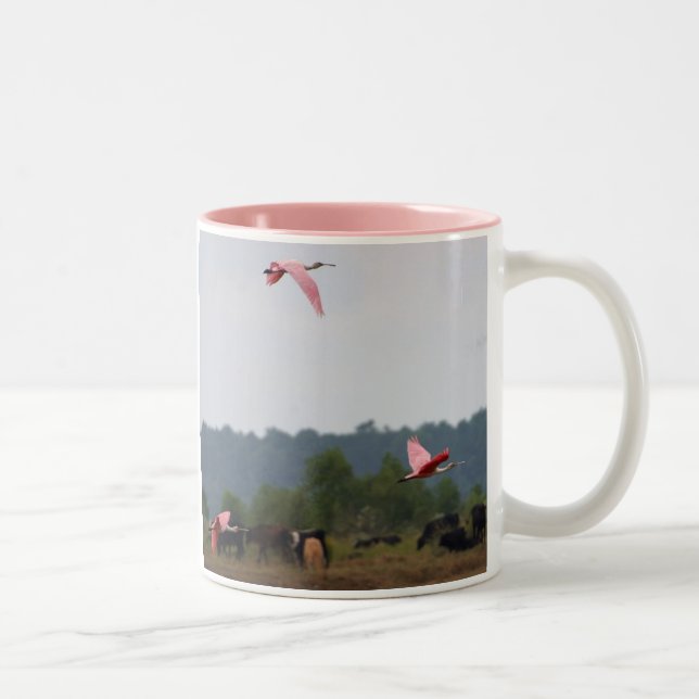 spoonbills Two-toned Ceramic Mug (Right)